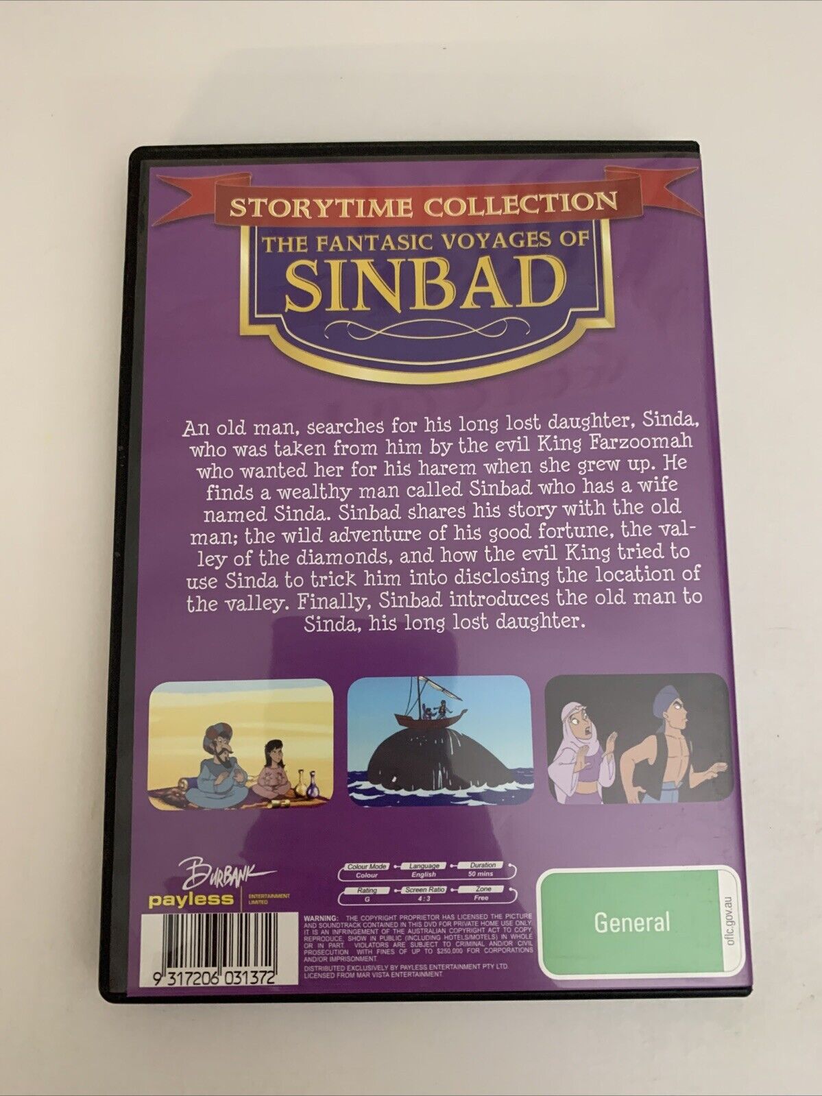The Fantastic Voyages of Sinbad DVD Storytime Collection All Regions