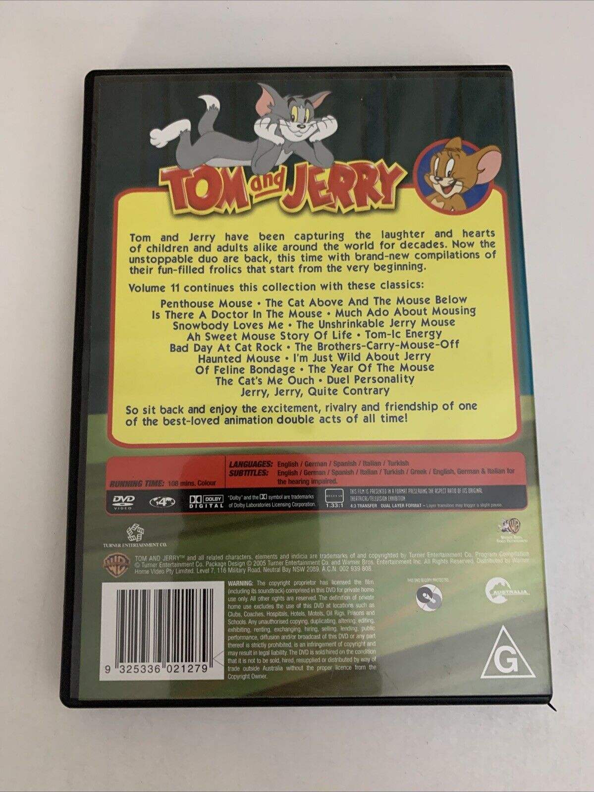 Tom And Jerry Classic Collection : Volume 11 (DVD, 1965)