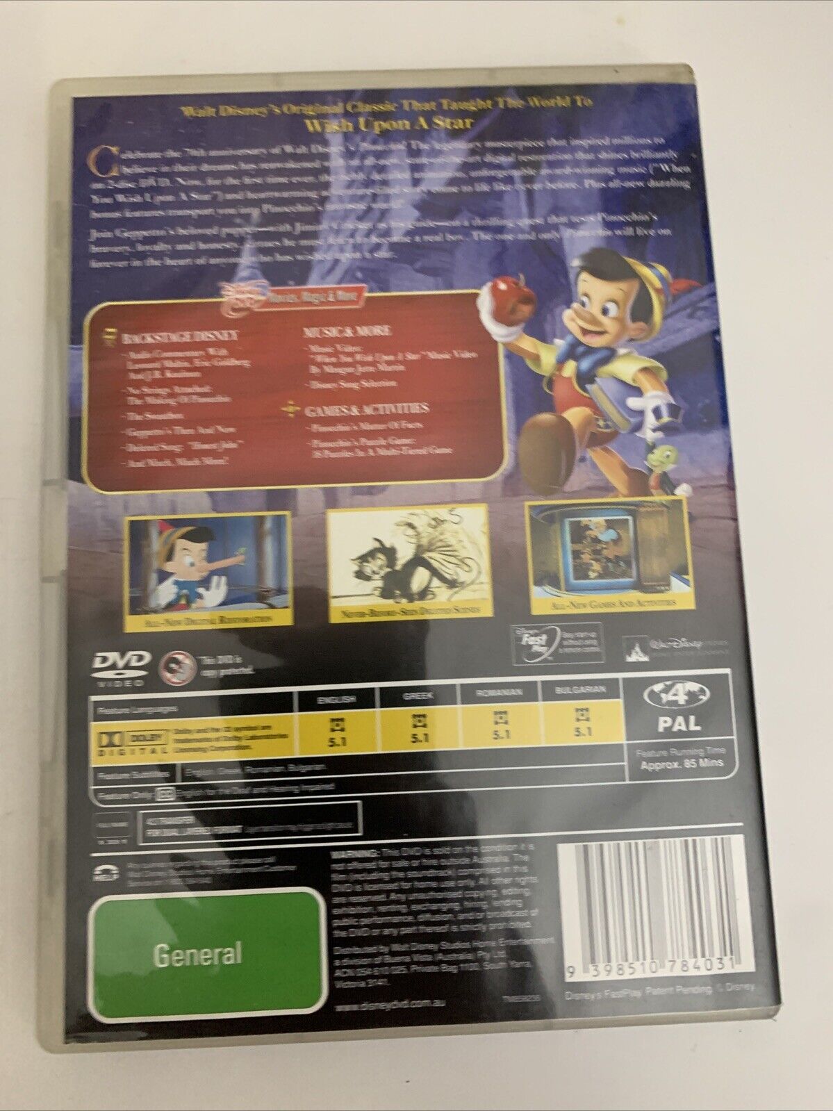 Pinocchio : Disney 70th Anniversary Platinum Edition (DVD, 1940) Animation