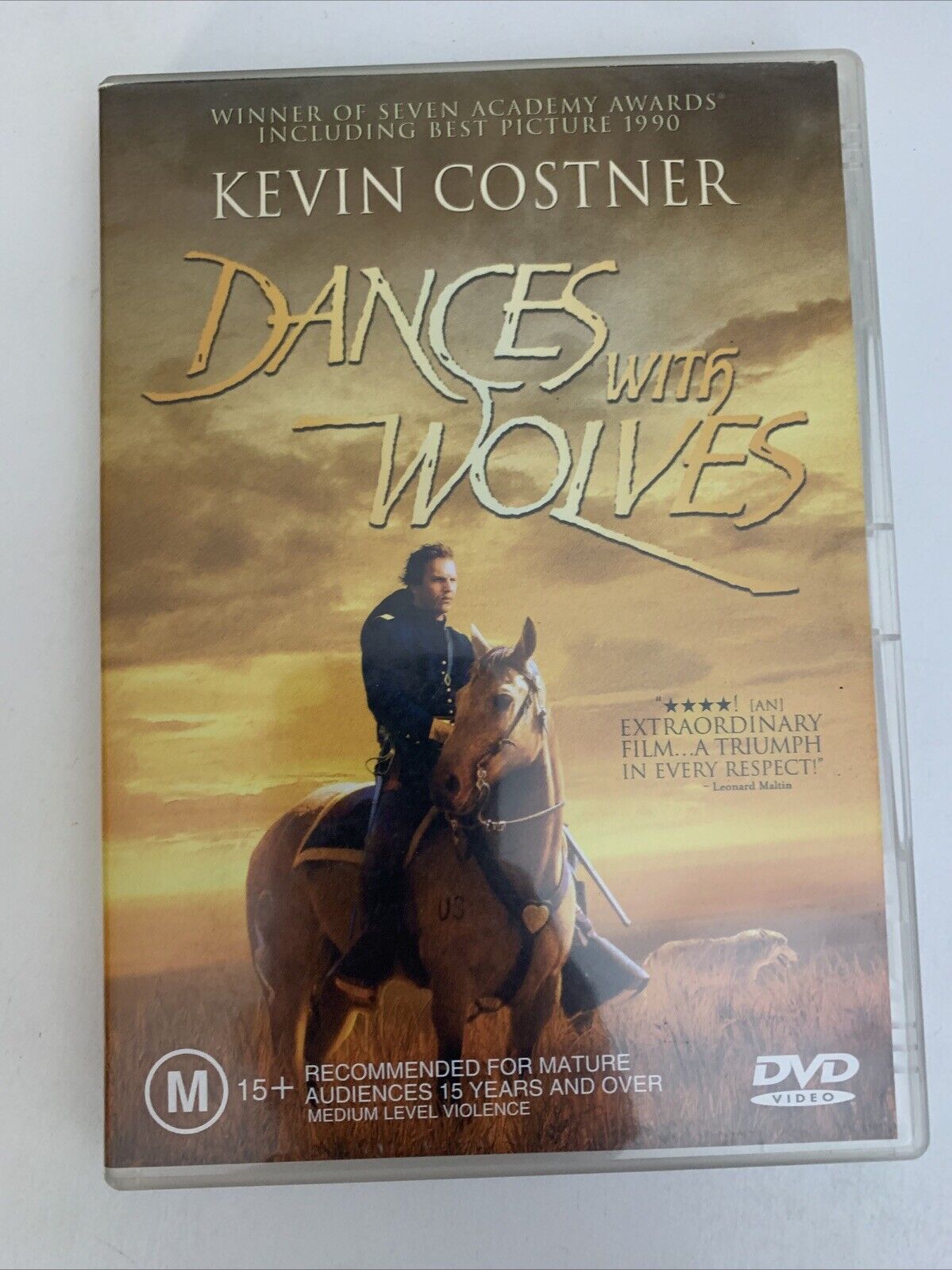 Dances With Wolves (DVD, 1990) Kevin Costner  Region 4