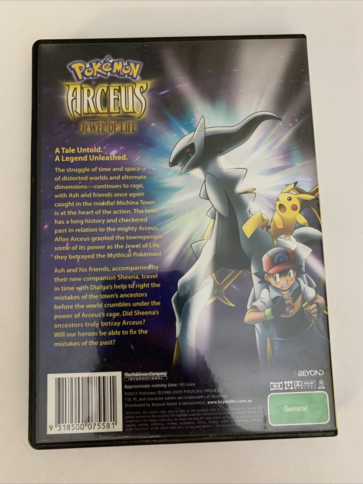 Pokemon Arceus And The Jewel of Life Movie (DVD, 2009) Anime Region 4