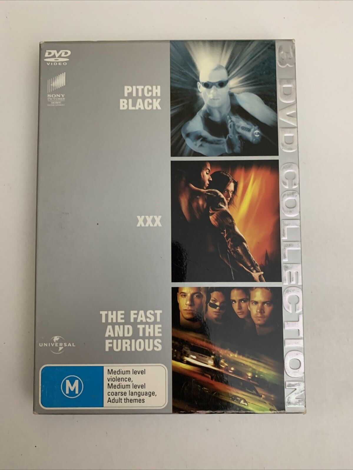 Pitch Black / XXX / Fast And The Furious (DVD, 2000, 3-Disc) Region 4