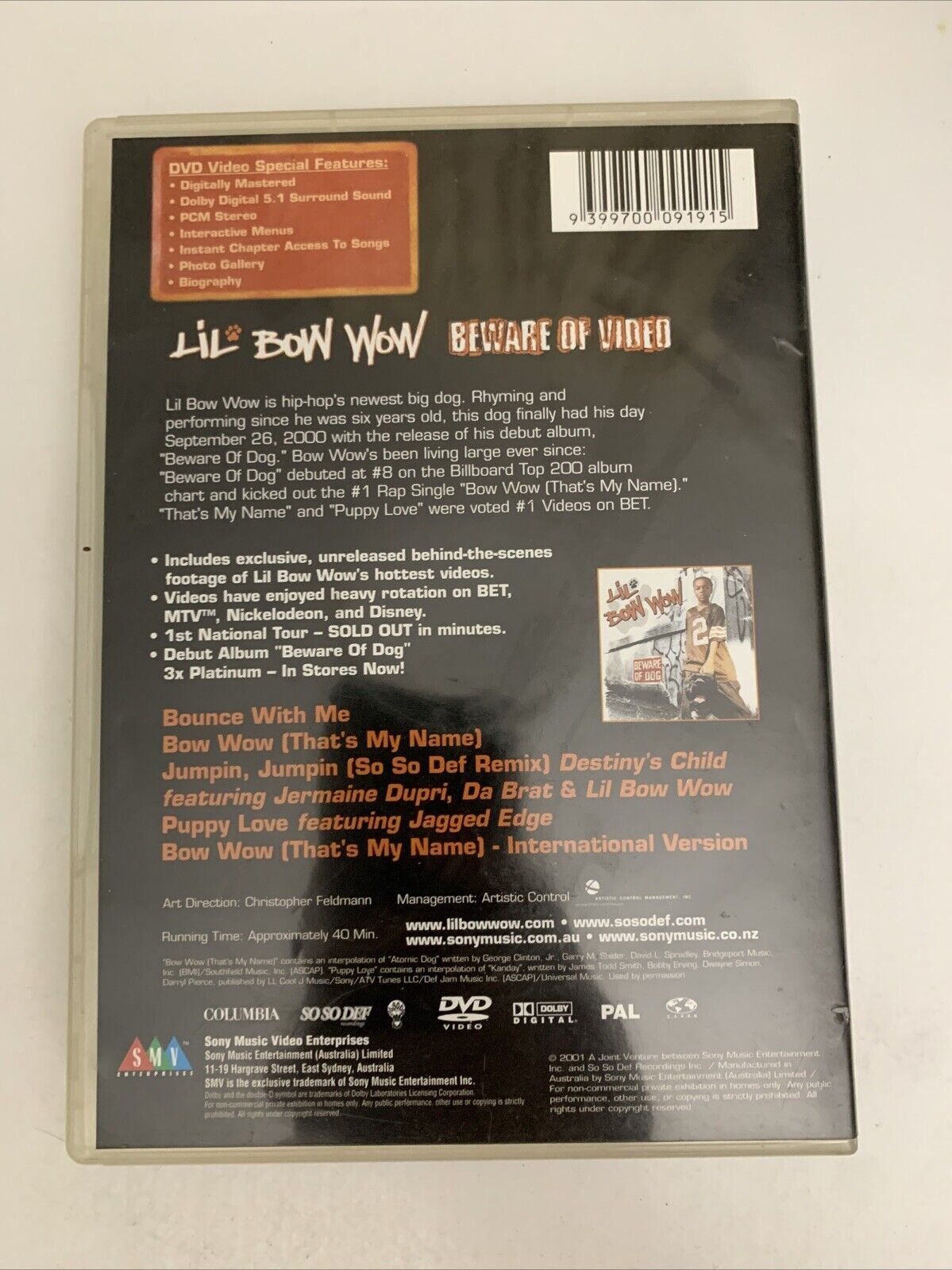 Lil Bow Wow Beware of Video (DVD, 2001) All Regions