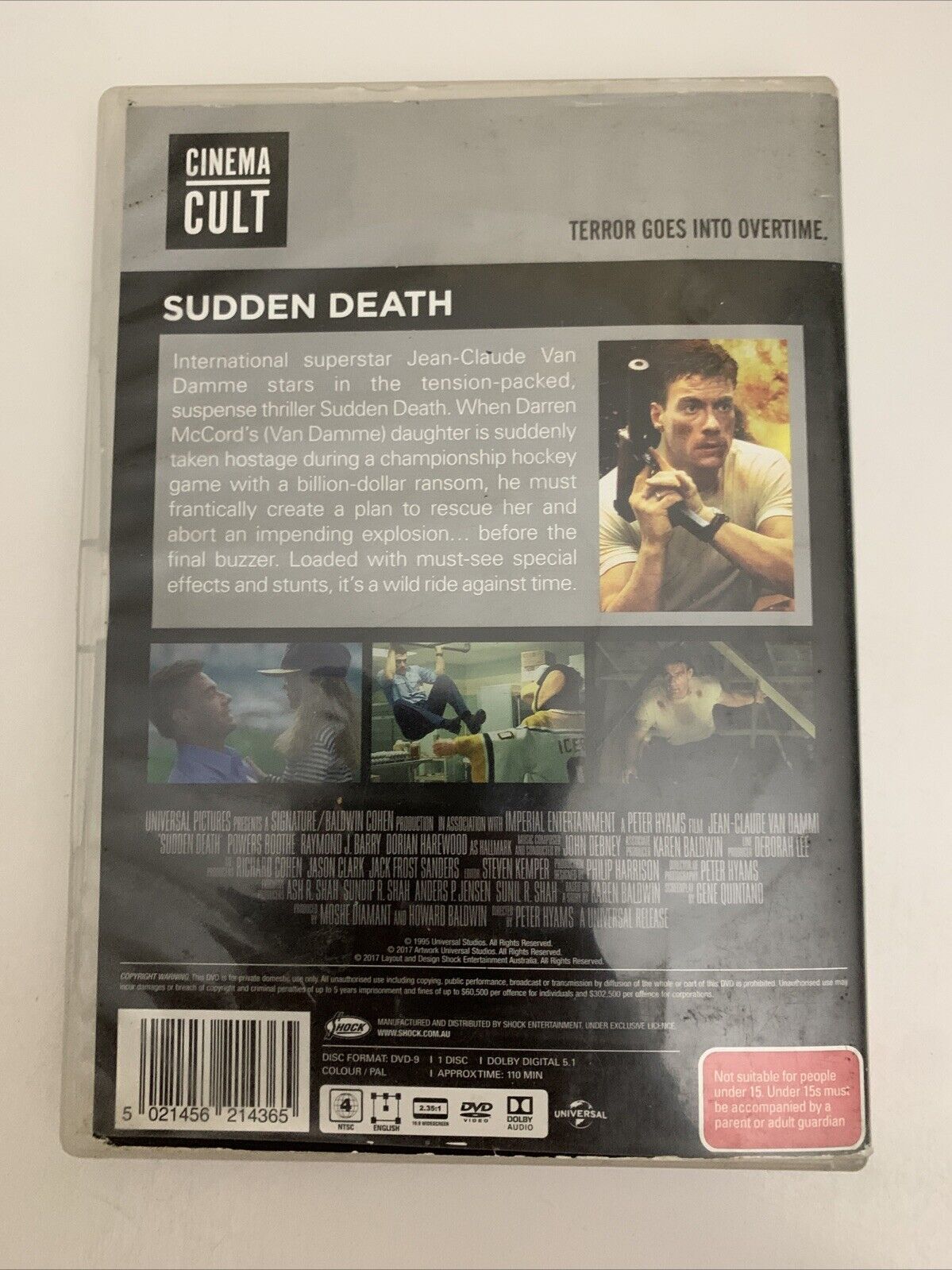 Sudden Death (DVD, 1995) Jean-Claude Vandamme. Region 4