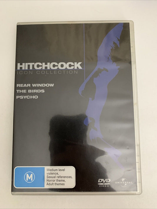 Psycho / The Birds / Rear Window (DVD, 1960) Alfred Hitchcock  Region 4