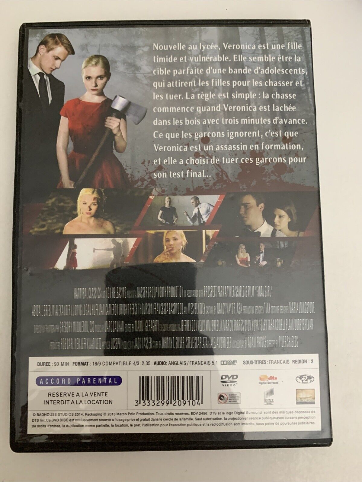 Final Girl (DVD, 2015) Abigail Breslin, Alexander Ludwig, Logan Huffman Region 2
