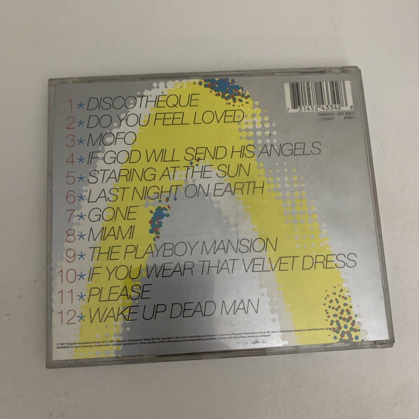 Pop by U2 (CD, 1997) Album