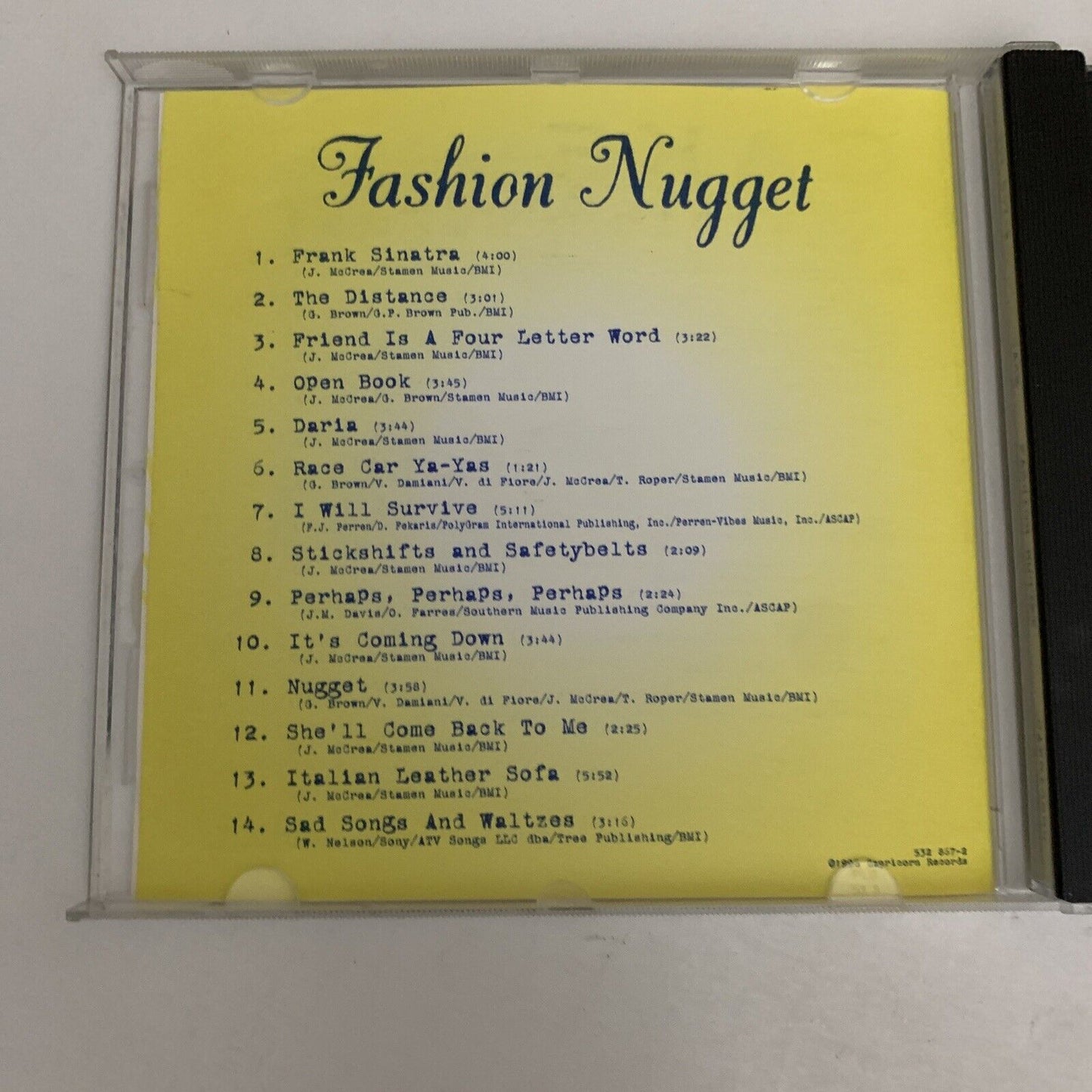 Fashion Nugget by Cake (CD, 1996) Album