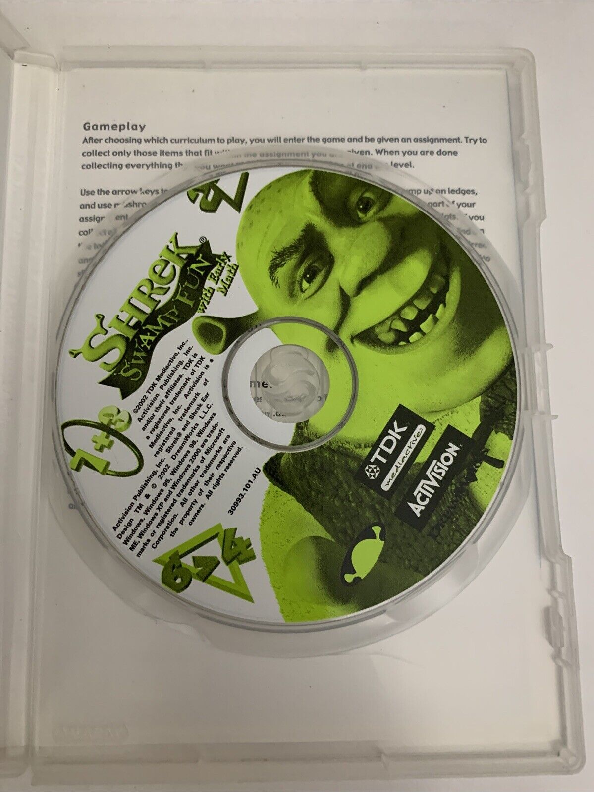 Shrek Swamp Fun With Early Math PC Windows CDROM 2002 Game