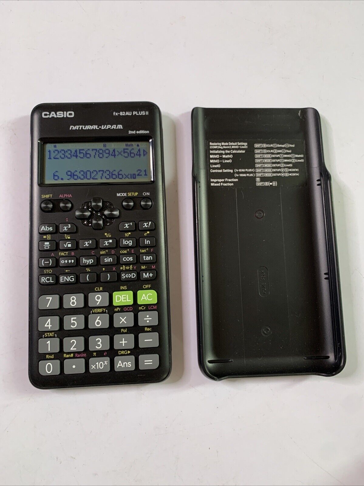 Casio fx-82AU PLUS II 2nd Edition Scientific Calculator with Cover