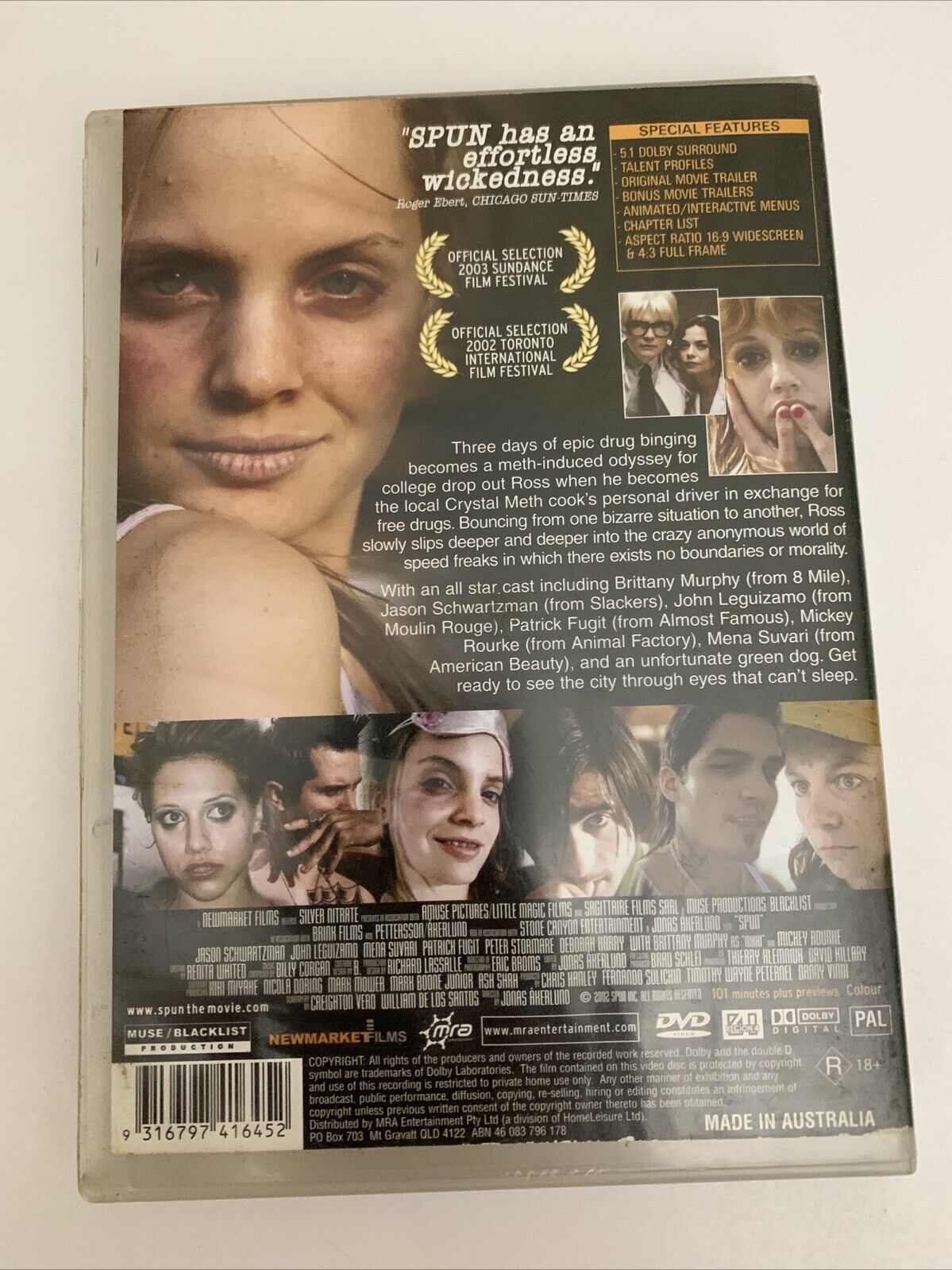 Spun : Uncut Directors Edition (DVD, 2002) Brittany Murphy Region 4