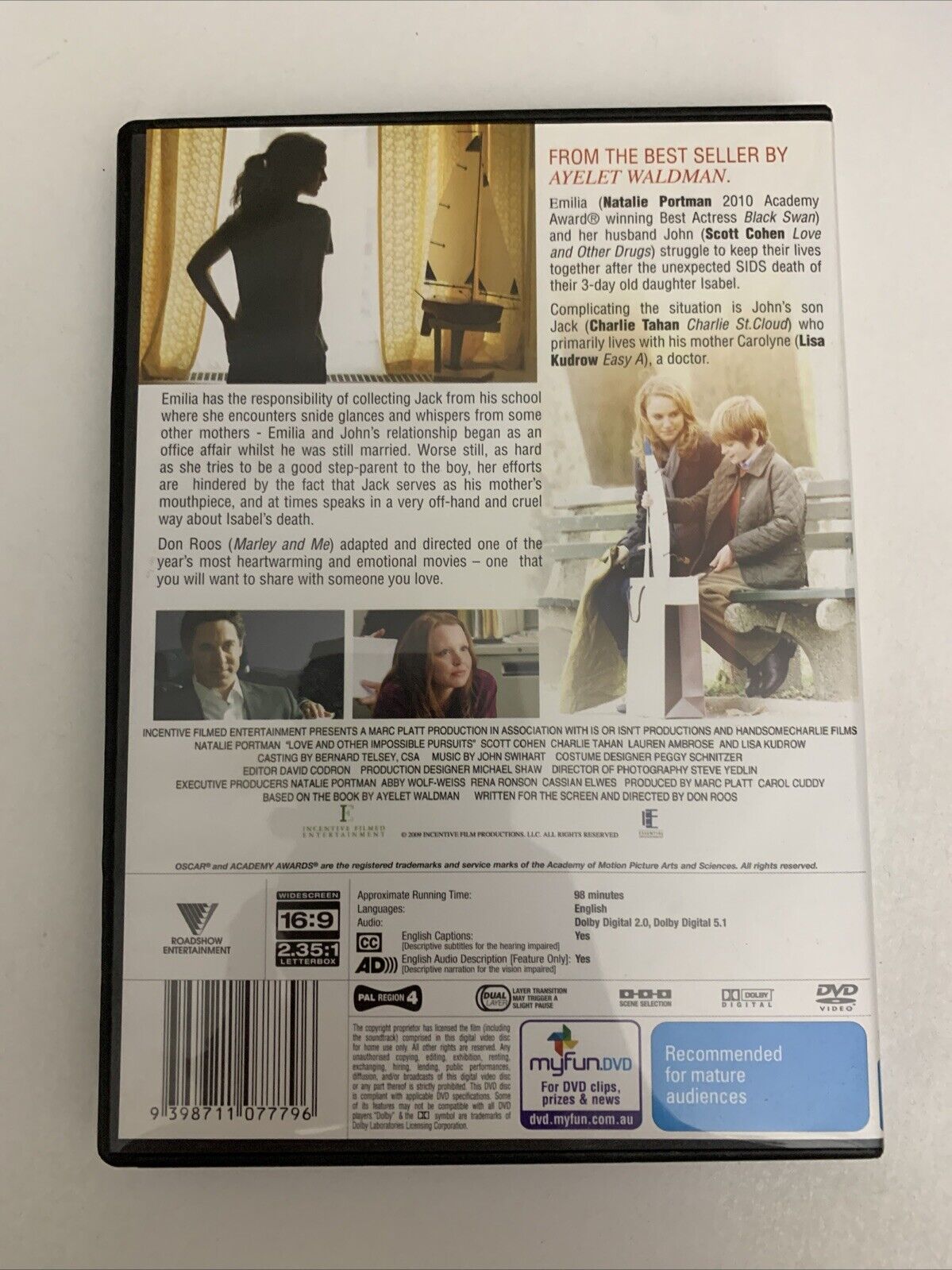 Love & Other Impossible Pursuits (DVD, 2009) Natalie Portman Region 4
