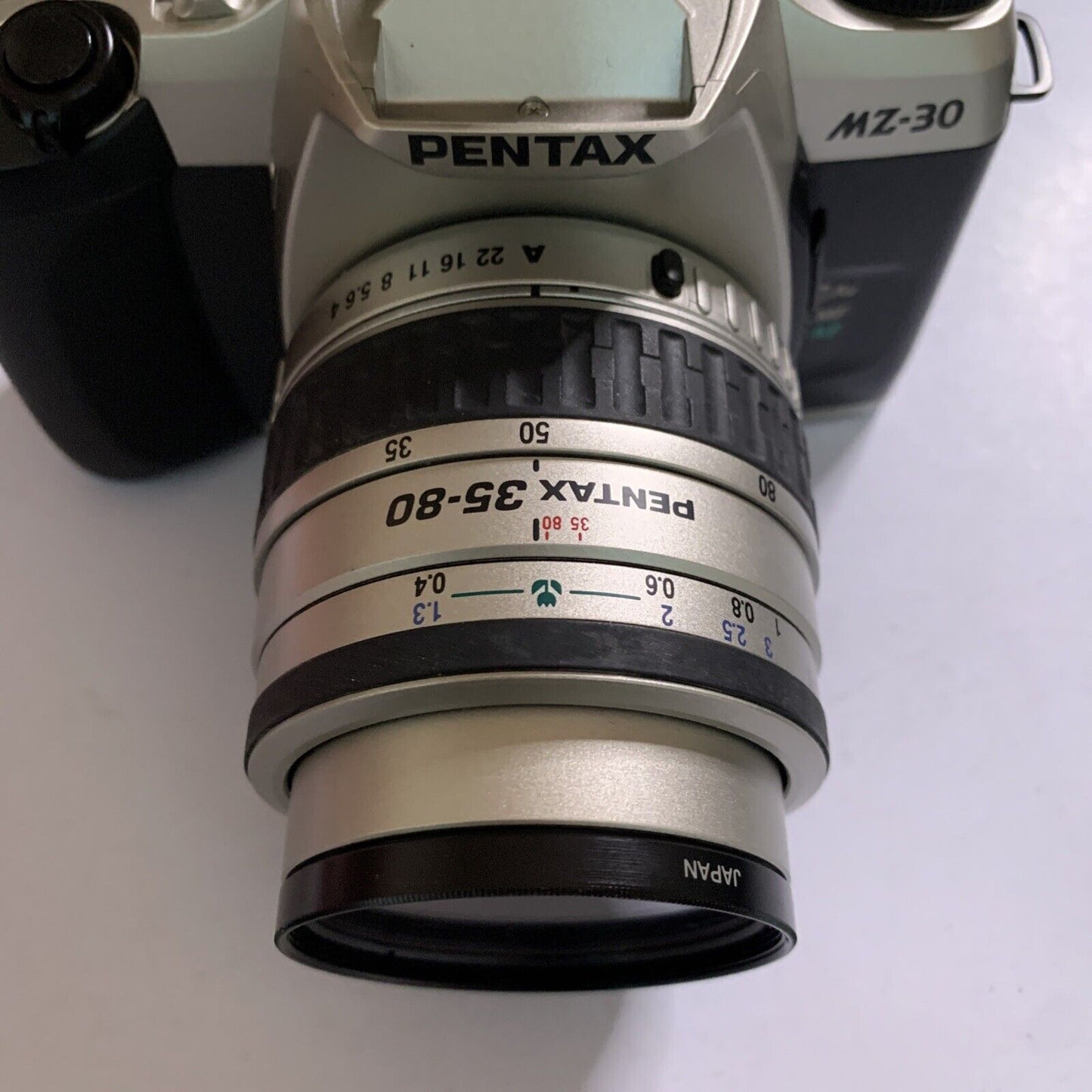 PENTAX MZ-30 SLR Film Camera + SMC Pentax-FA 35-80 Lens Marumi MC-1B Lens Filter