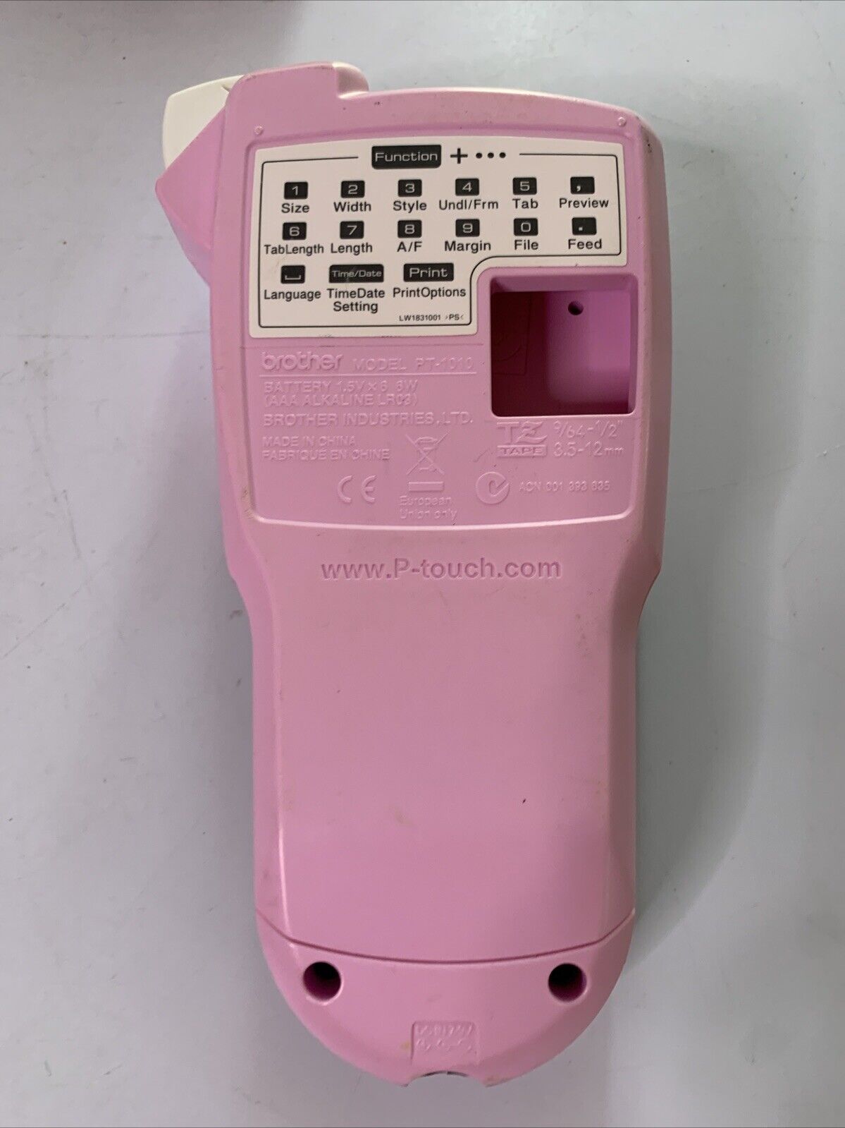 Brother P-Touch PT-1010 Portable Label Maker Pink
