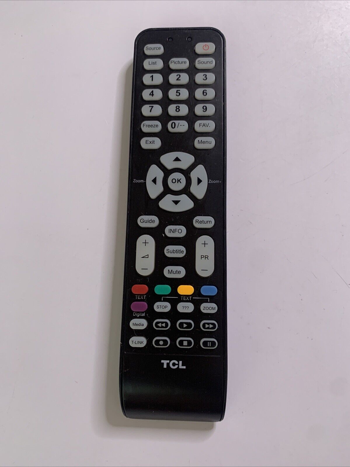 Genuine TCL TV Remote Control *Missing Battery Lid