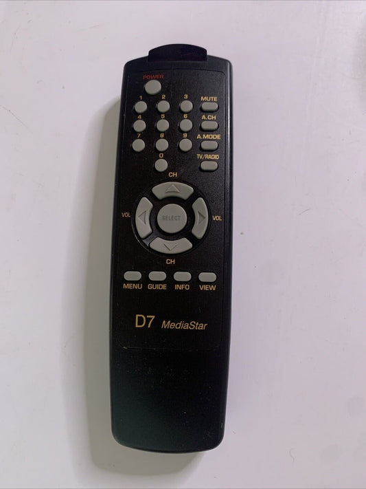 Genuine MediaStar TV Remote Control D7