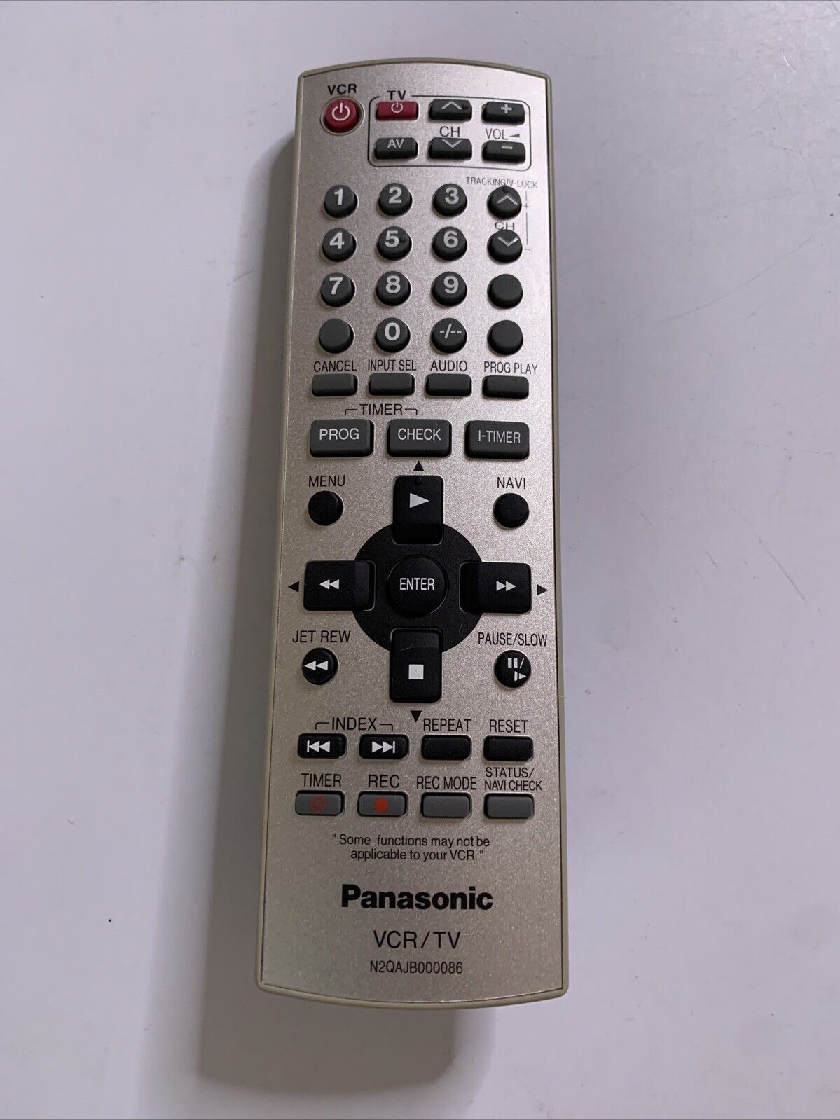 Genuine Panasonic N2QAJB000086 Remote Control for Panasonic VCR TV