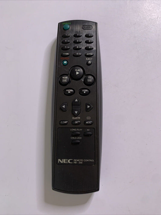 Genuine NEC RB-200 Remote Control For NEC VCR Player *Missing Battery Lid