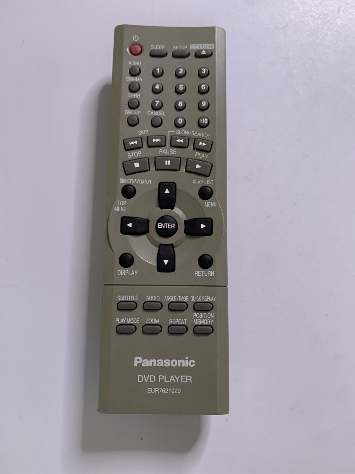 Genuine Panasonic EUR7621020 Remote Control For Panasonic DVD Player