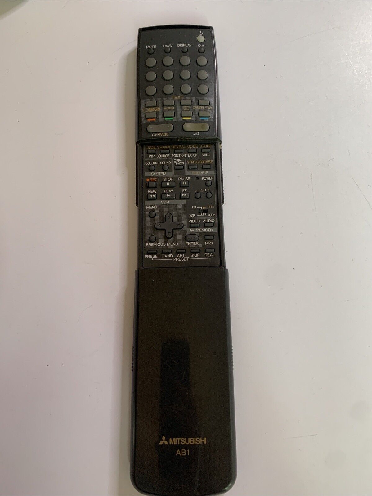 Genuine Mitsubishi AB1 Remote Control 290P020A2 For Mitsubishi VCR Player & TV