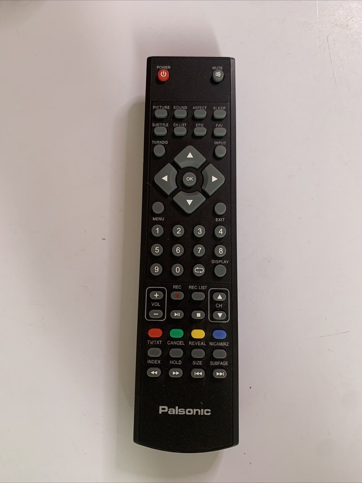 Genuine Palsonic Remote Control For LCD LED TV *Missing Battery Lid
