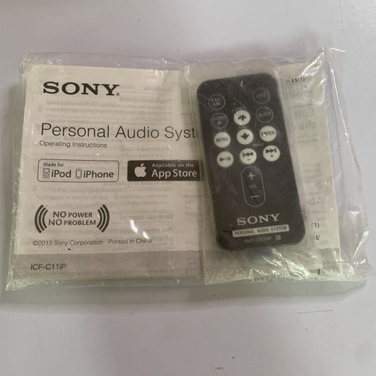 Genuine Sony RMT-CC11iP Remote Control ICF-CC11iP