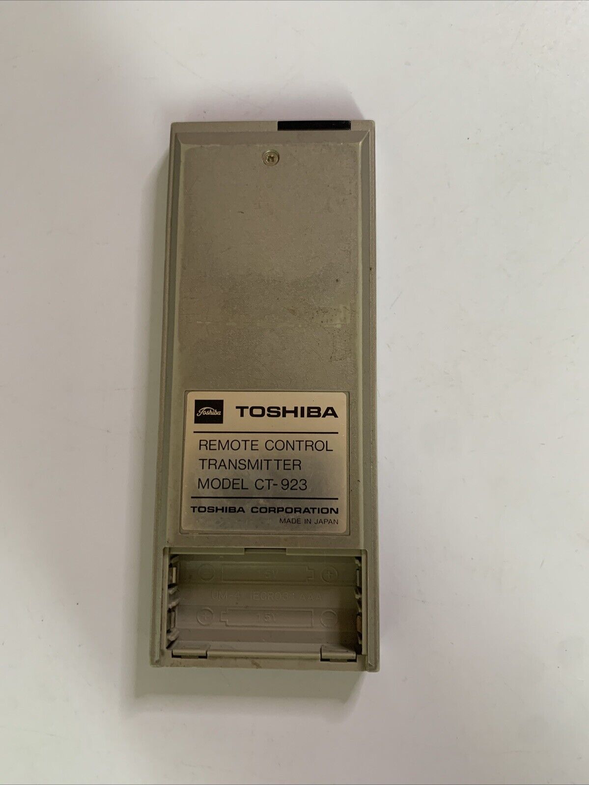Genuine Toshiba Remote Control CT-923 For Vintage TV *Missing Battery Lid