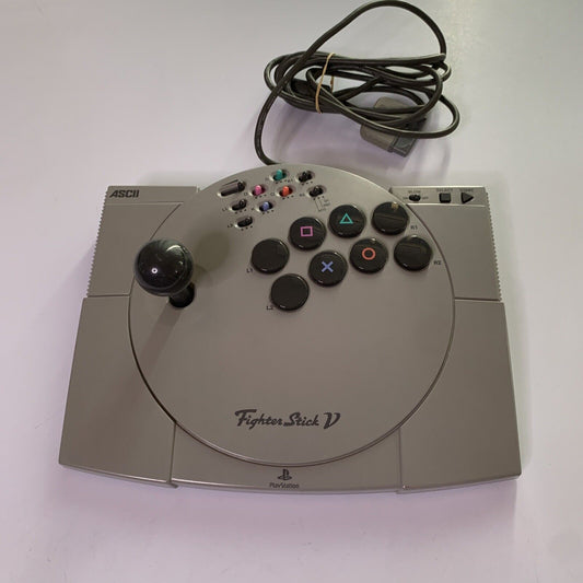 ASCII Fighter Stick V Arcade Joystick For Sony PlayStation PS1 PS2 Turbo Auto