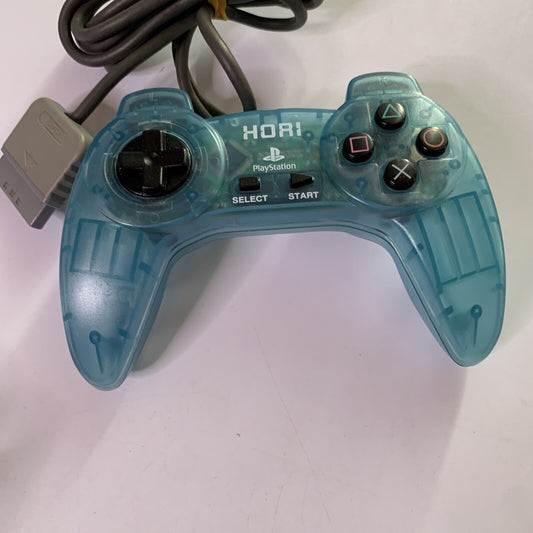 Hori Pad II PlayStation Gamepad Controller For PS1 PS2 Clear Blue Made Japan