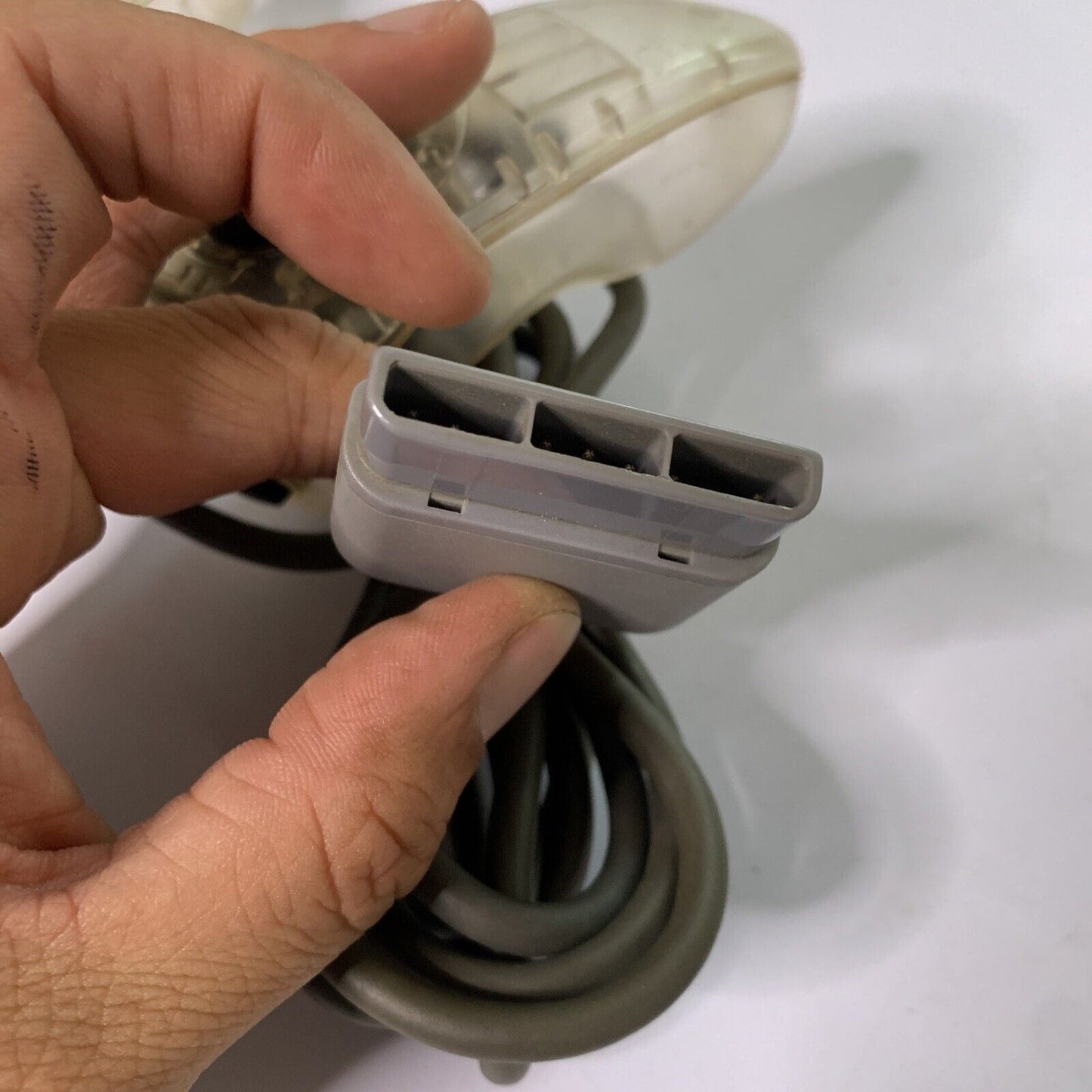 Hori Pad II Sony PlayStation PS1 Ergonomic Controller Wired Clear