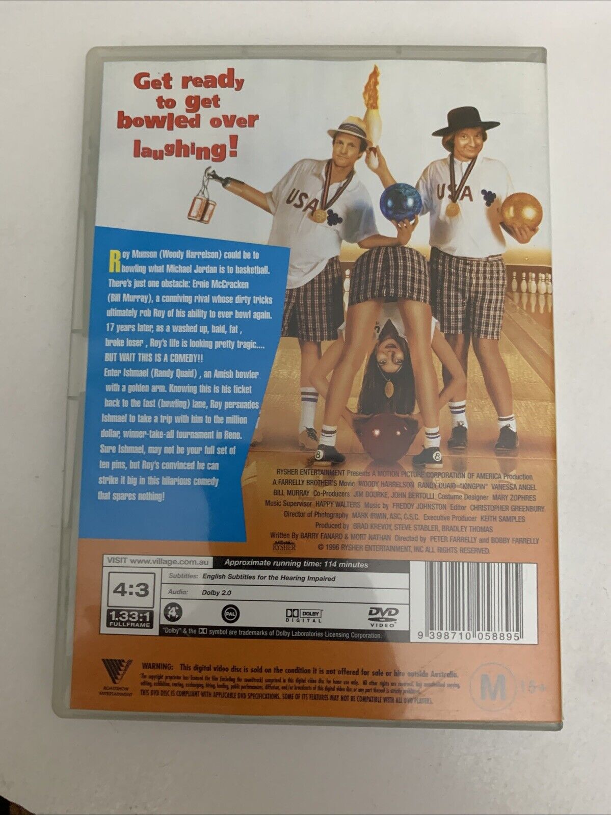 Kingpin (DVD, 1996) Woody Harrelson, Randy Quaid, Bill Murray  Region 4