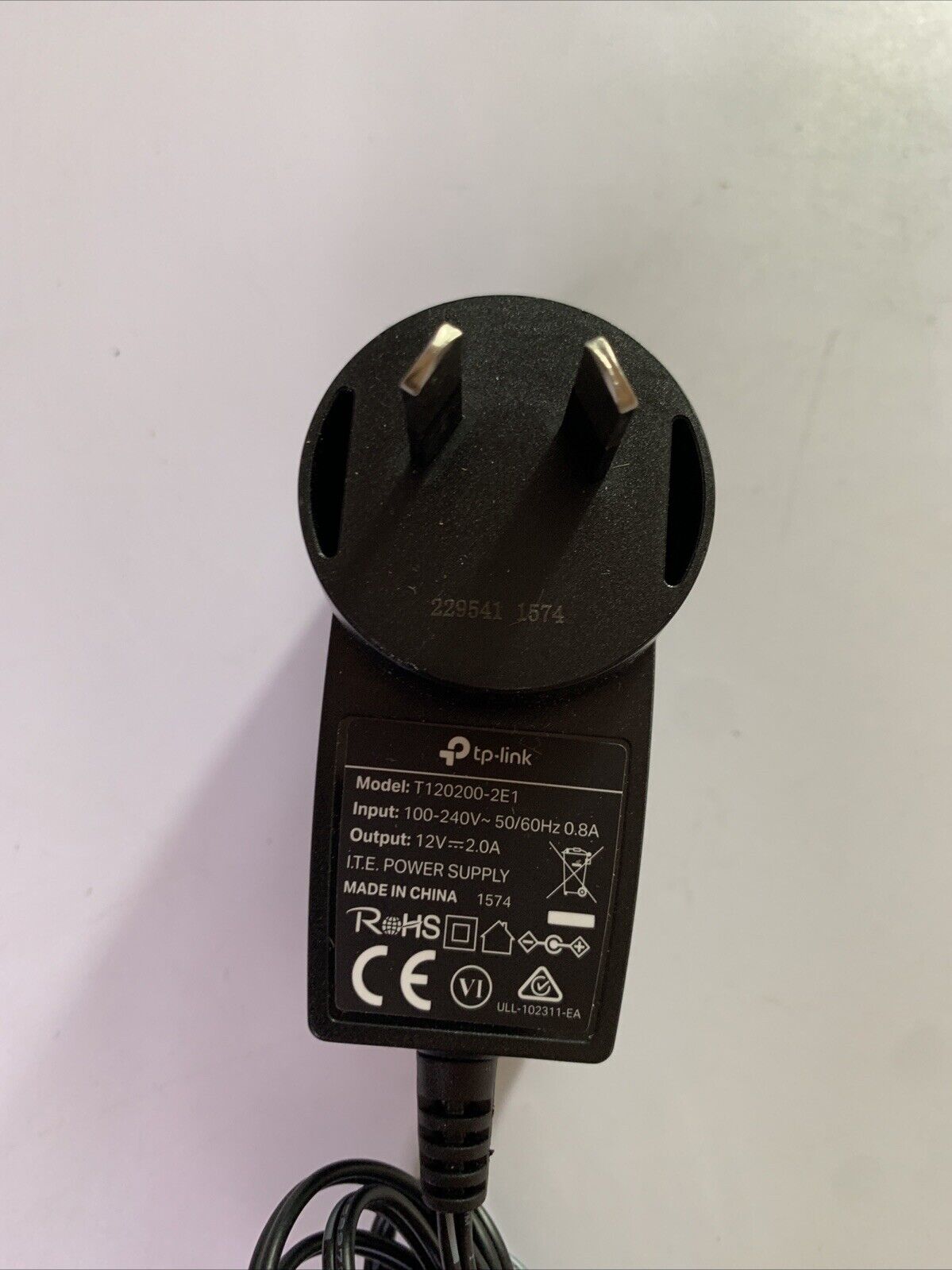 Genuine TP-Link AC Adapter T120200-2E1 Power Supply 12V 2A for Router