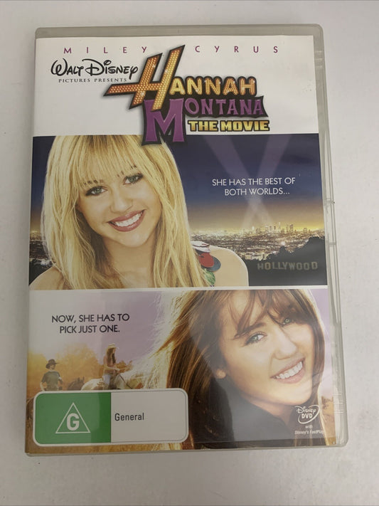 Hannah Montana The Movie (DVD, 2009) Miley Cyrus, Taylor Swift Disney Region 4