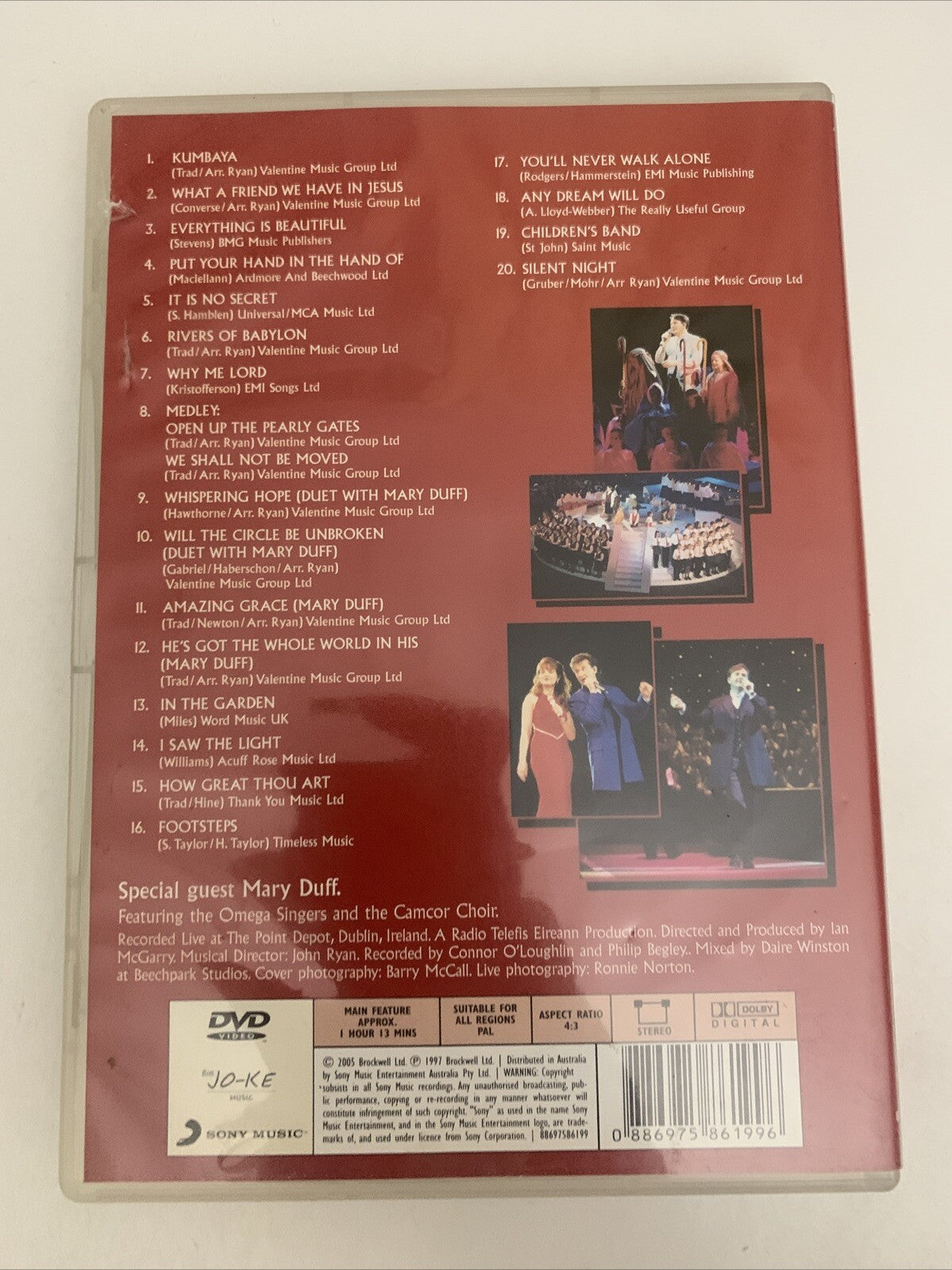 Daniel O'Donnell The Gospel Show : Live From The Point (DVD, 1996) All Regions