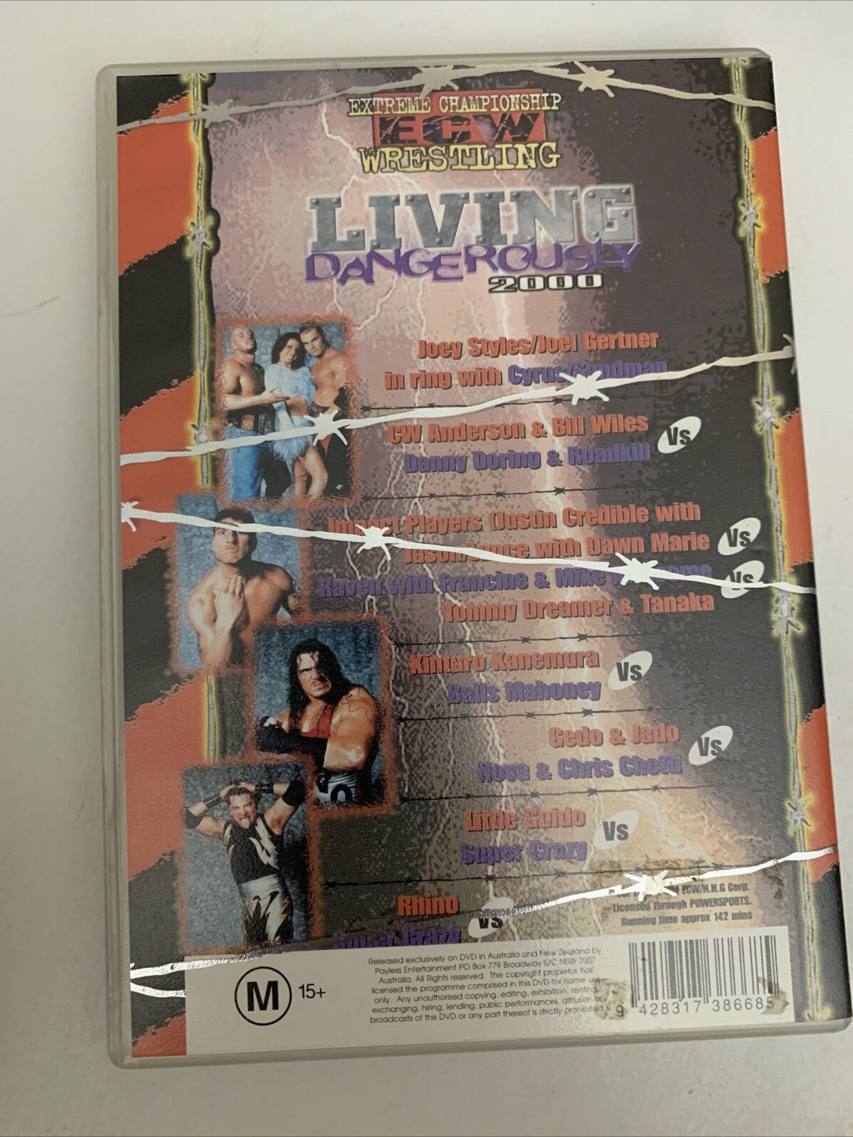 ECW Wrestling Living Dangerously 2000 (DVD) All Regions