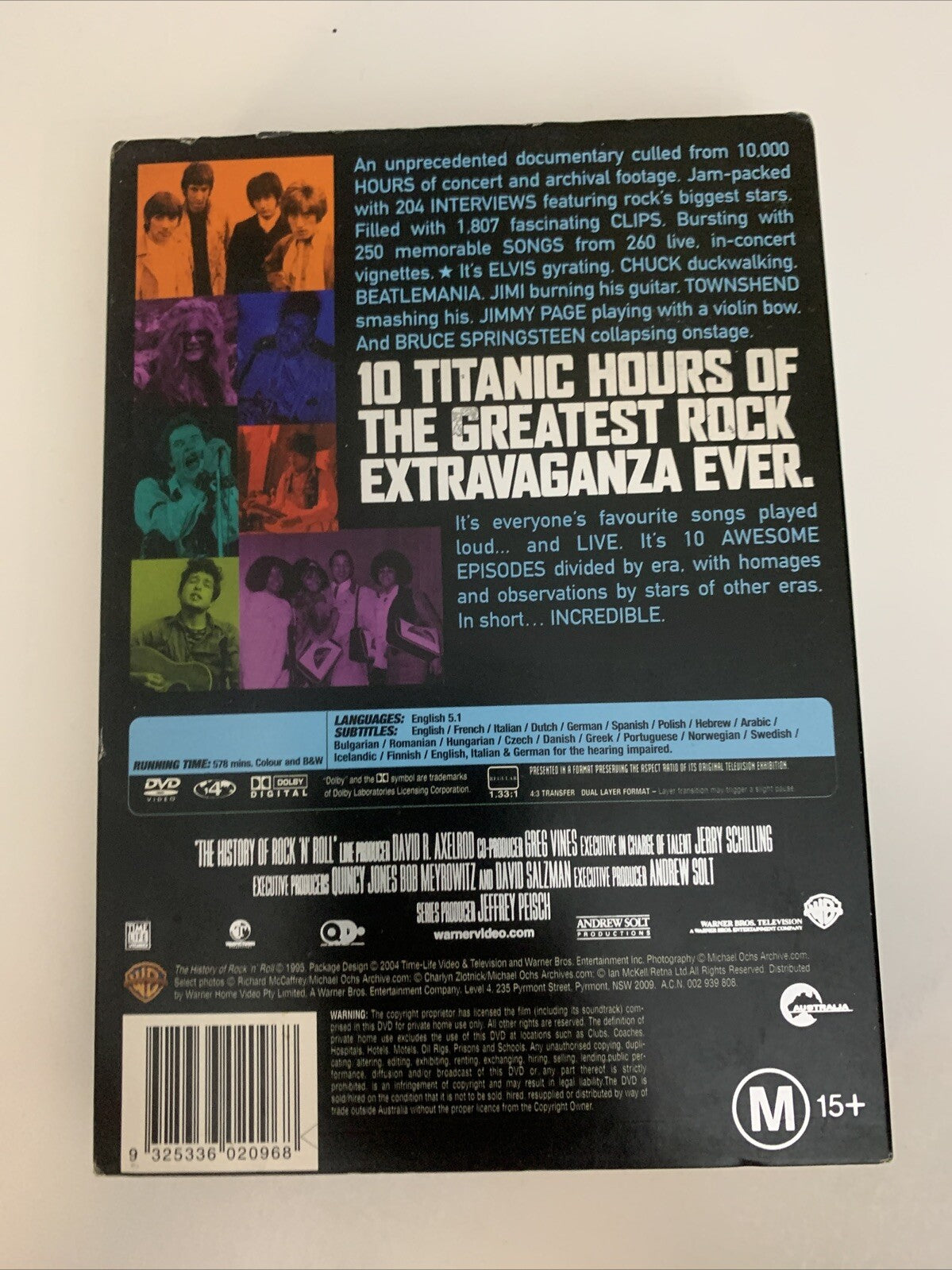 History Of Rock 'N' Roll (DVD, 1995, 5-Disc Set) Region 4