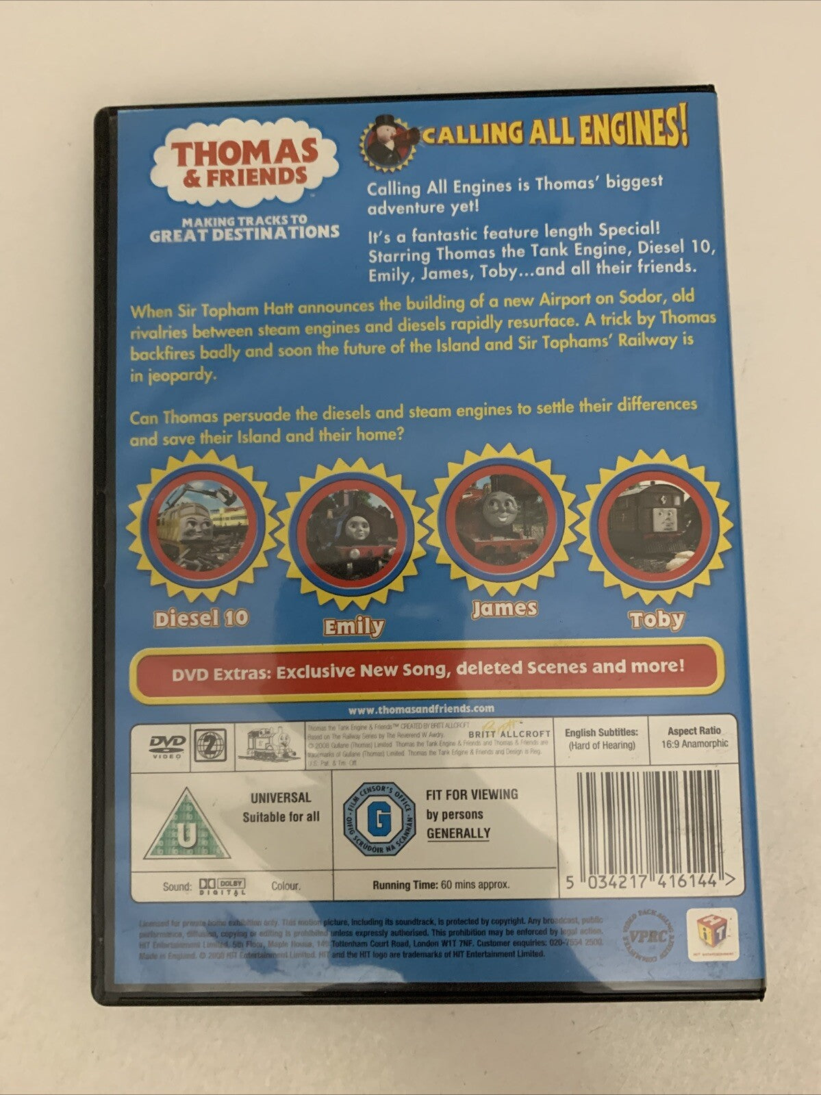 Thomas & Friends Calling All Engines (DVD, 2005) Region 2