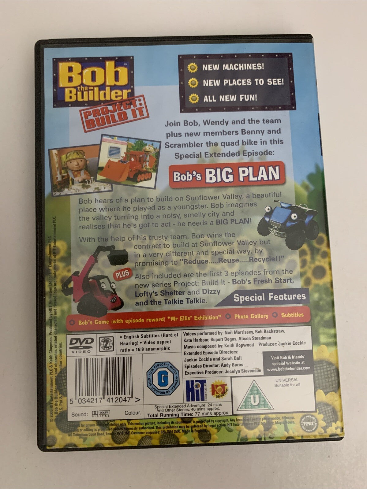 Bob The Builder : Bob's Big Plan (DVD, 2003) Region 2