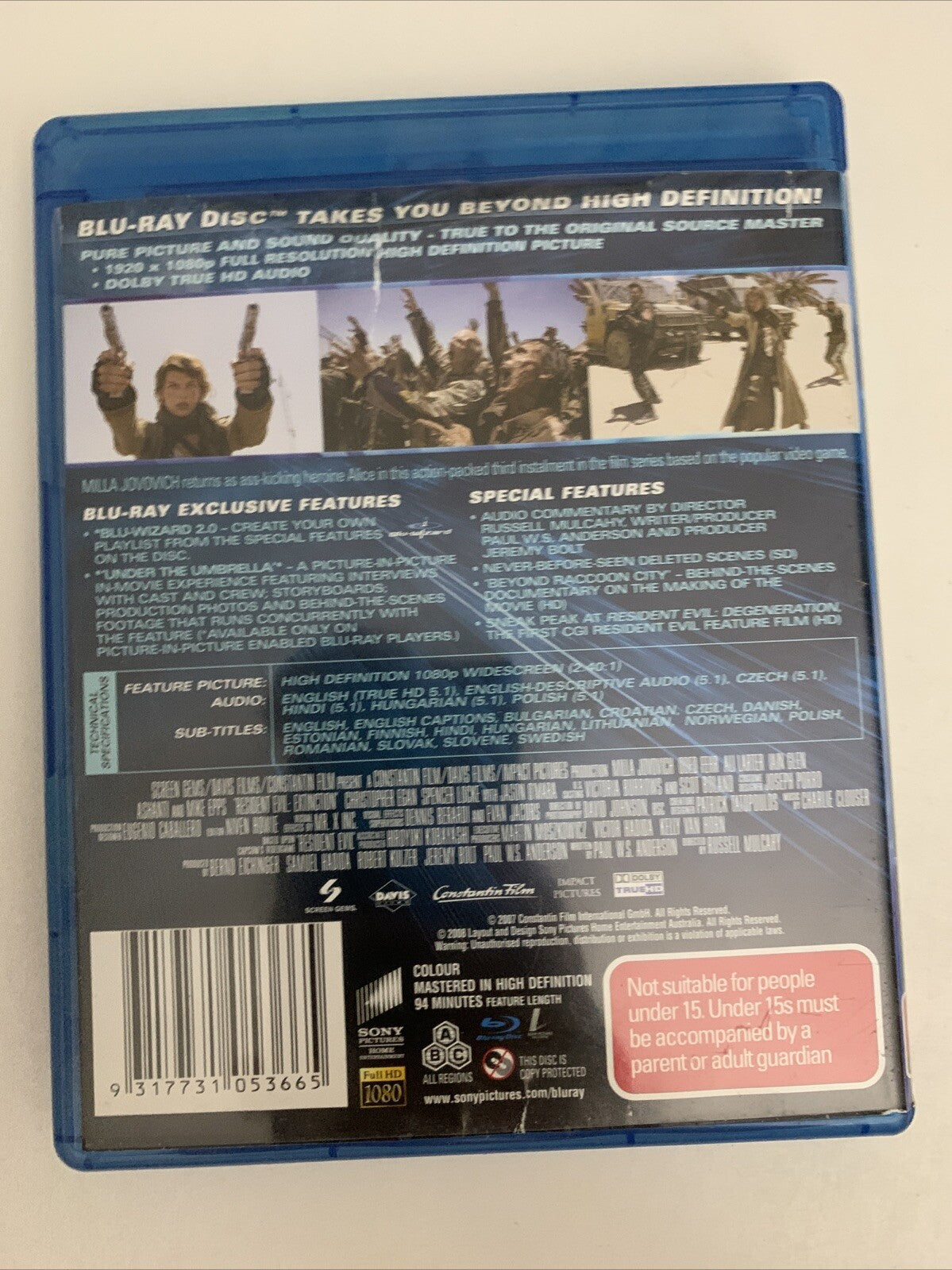 Resident Evil Extinction (Blu-ray, 2007) Milla Jovovich  All Regions