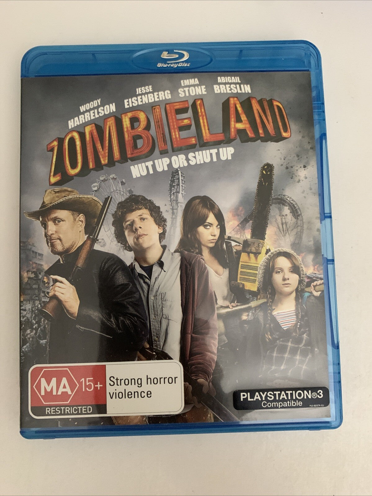 Zombieland (Blu-ray, 2009) Jesse Eisenberg, Woody Harrelson, Emma Stone