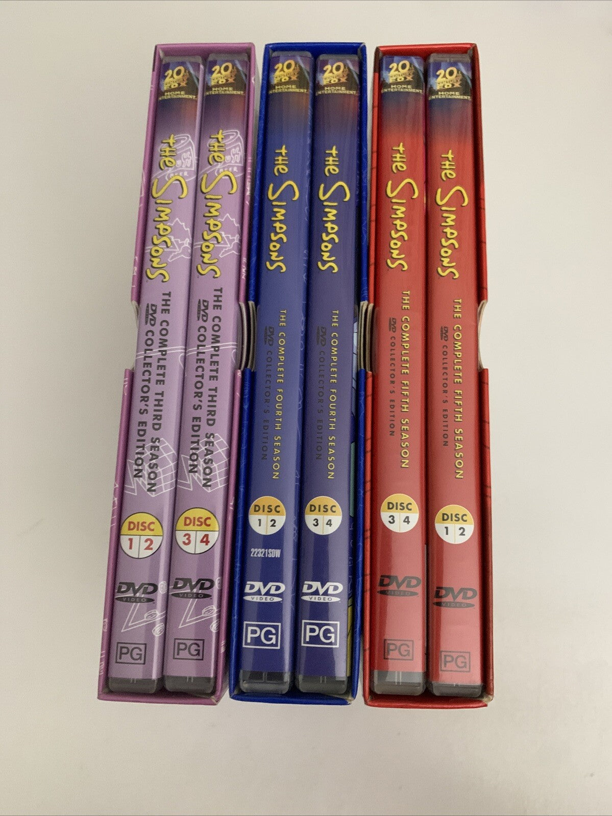 The Simpsons : Complete Season 3, 4, 5 Boxset (DVD, 1991) Animation Region 4