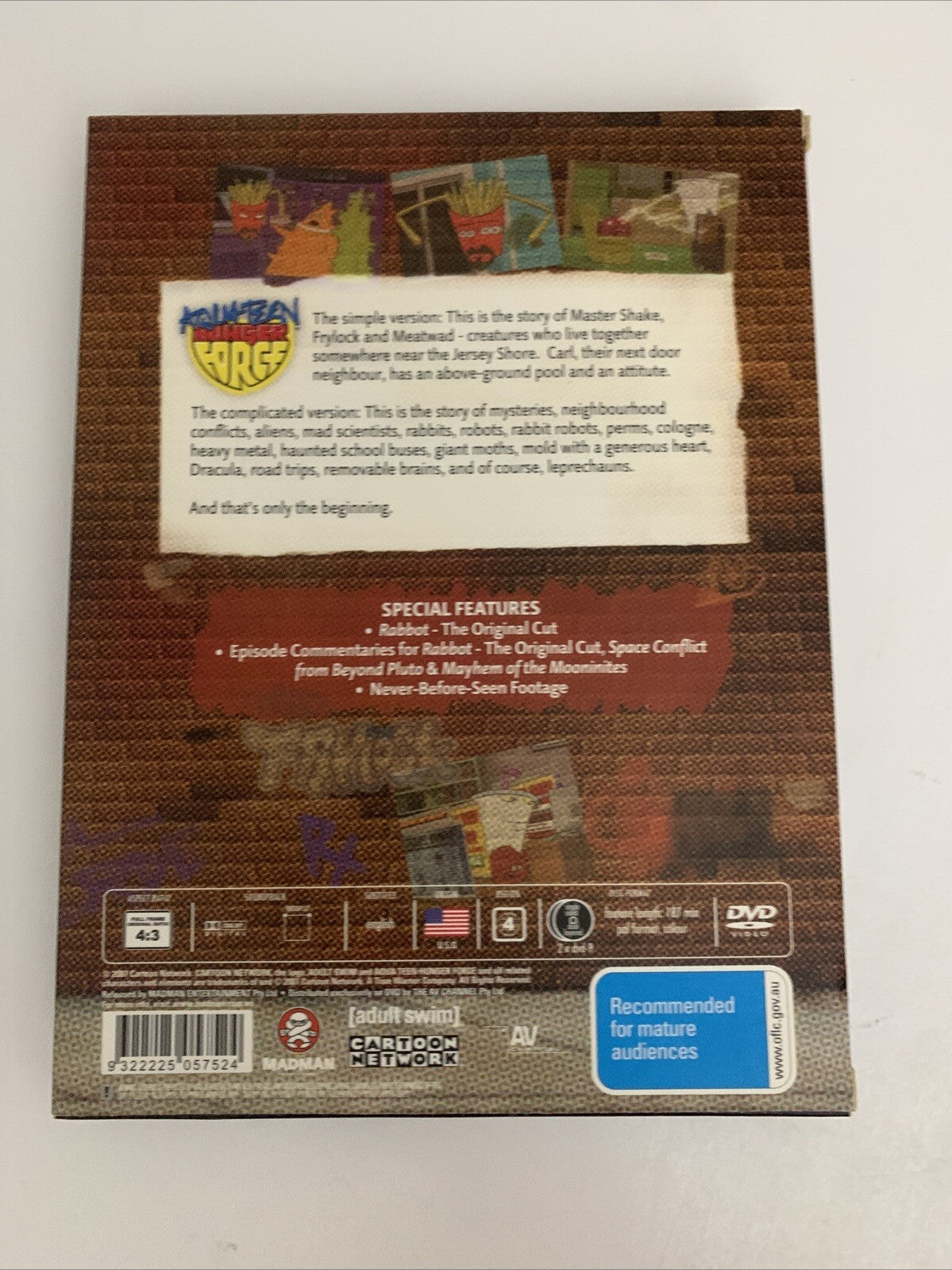 Aqua Teen Hunger Force : Volume 1 & 2 (DVD, 2000) Animation Region 4