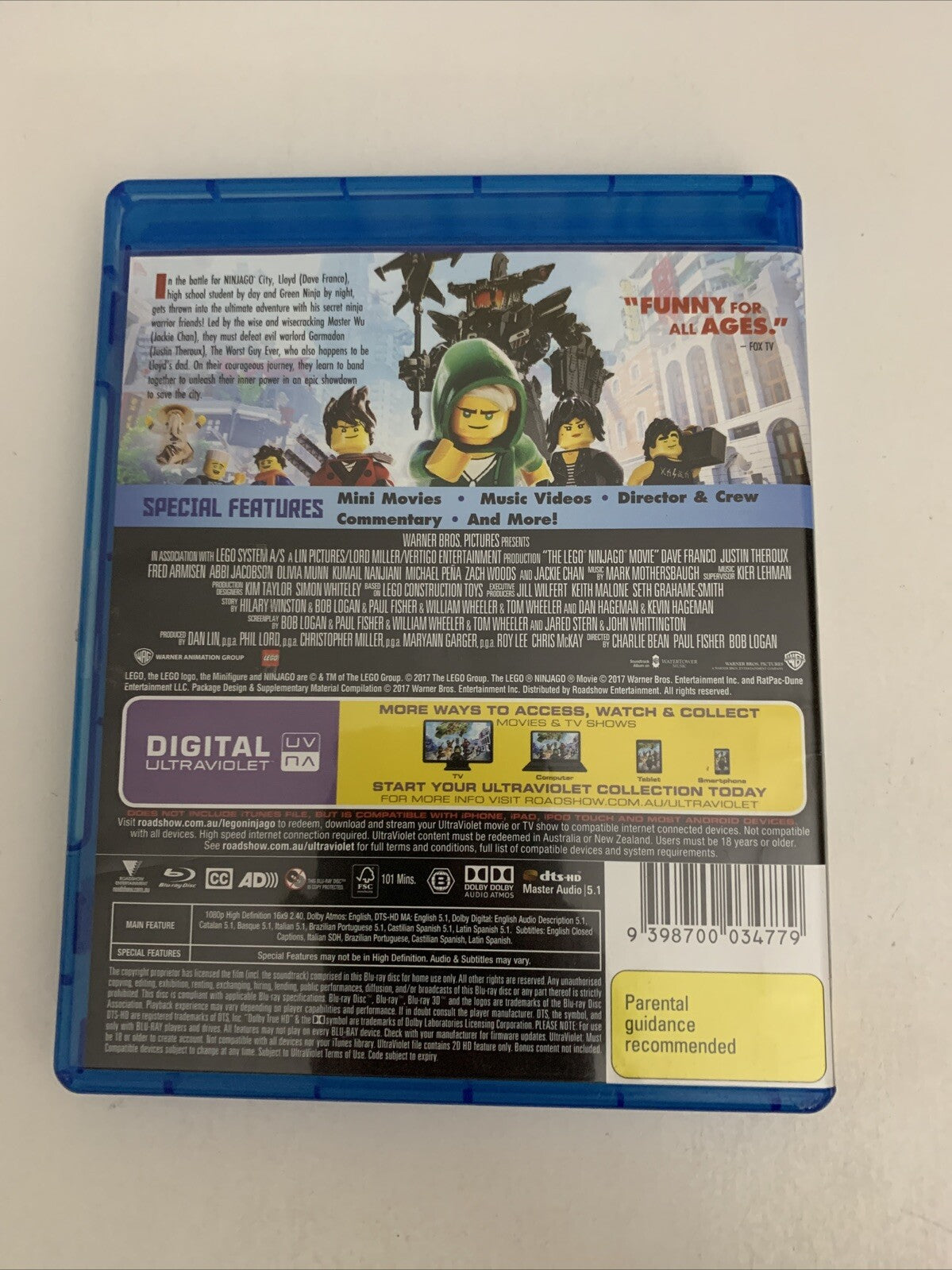 The Lego Ninjago Movie (Blu-ray, 2017) Animation Region B