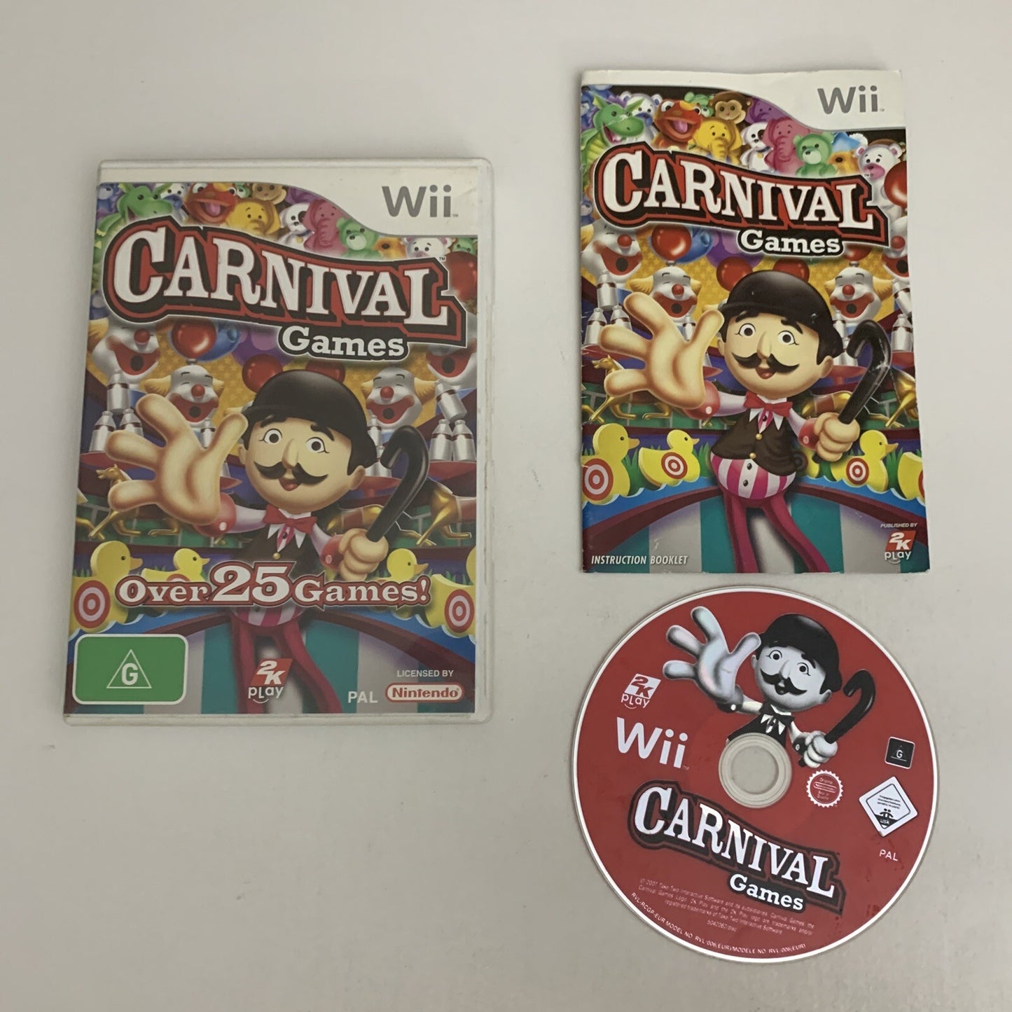 Carnival Games: Over 25 Games  Nintendo Wii 2007 PAL Game Complete