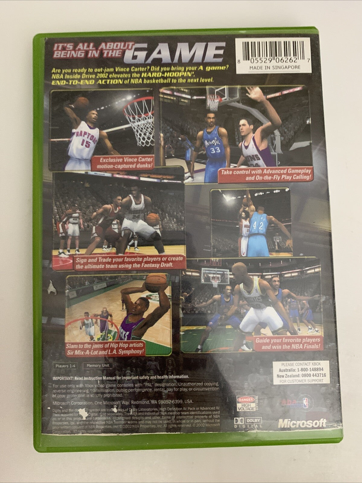 NBA Inside Drive 2002 Microsoft Xbox Original PAL Basketball Game