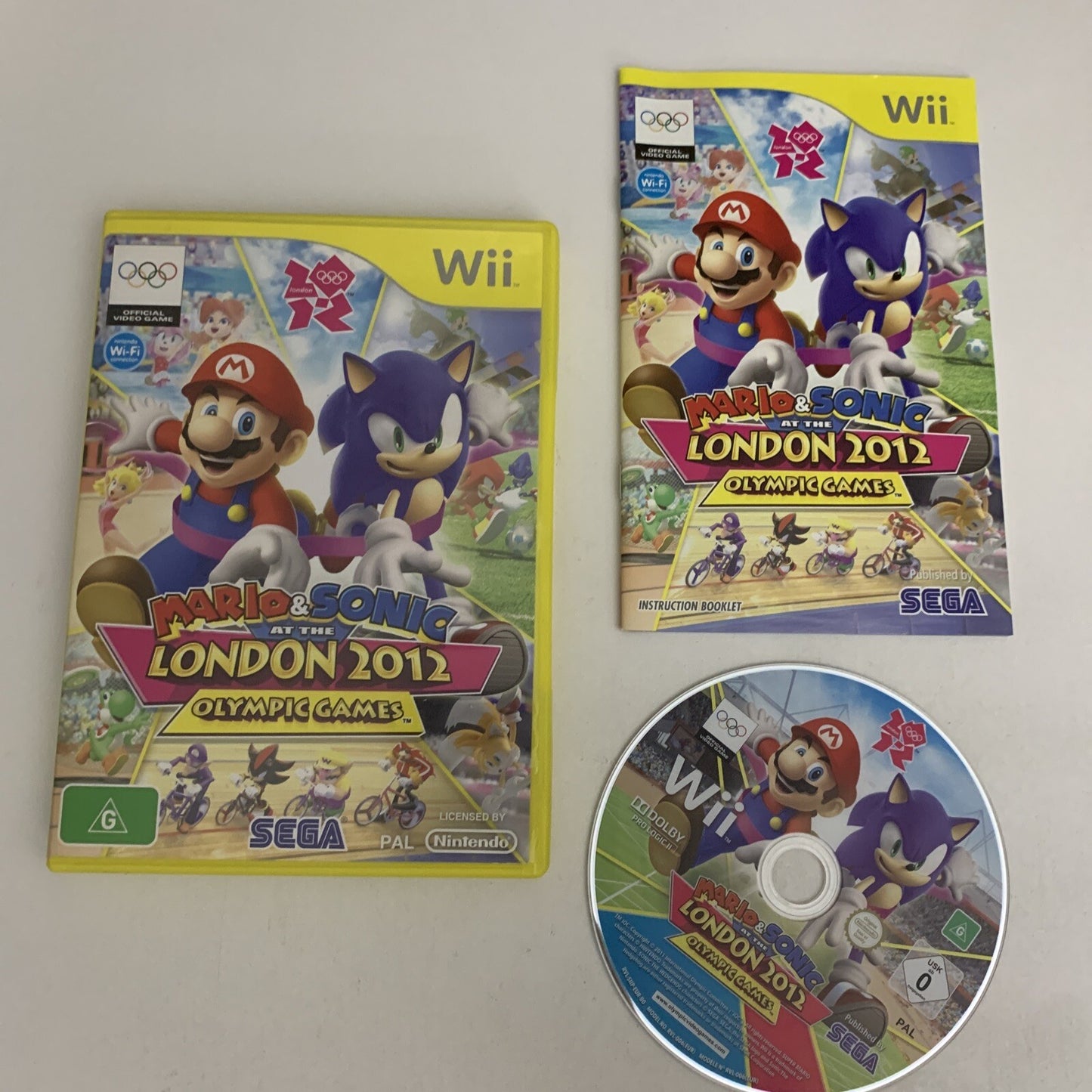 Mario & Sonic At The London 2012 Olympic Games Nintendo Wii PAL Game Complete
