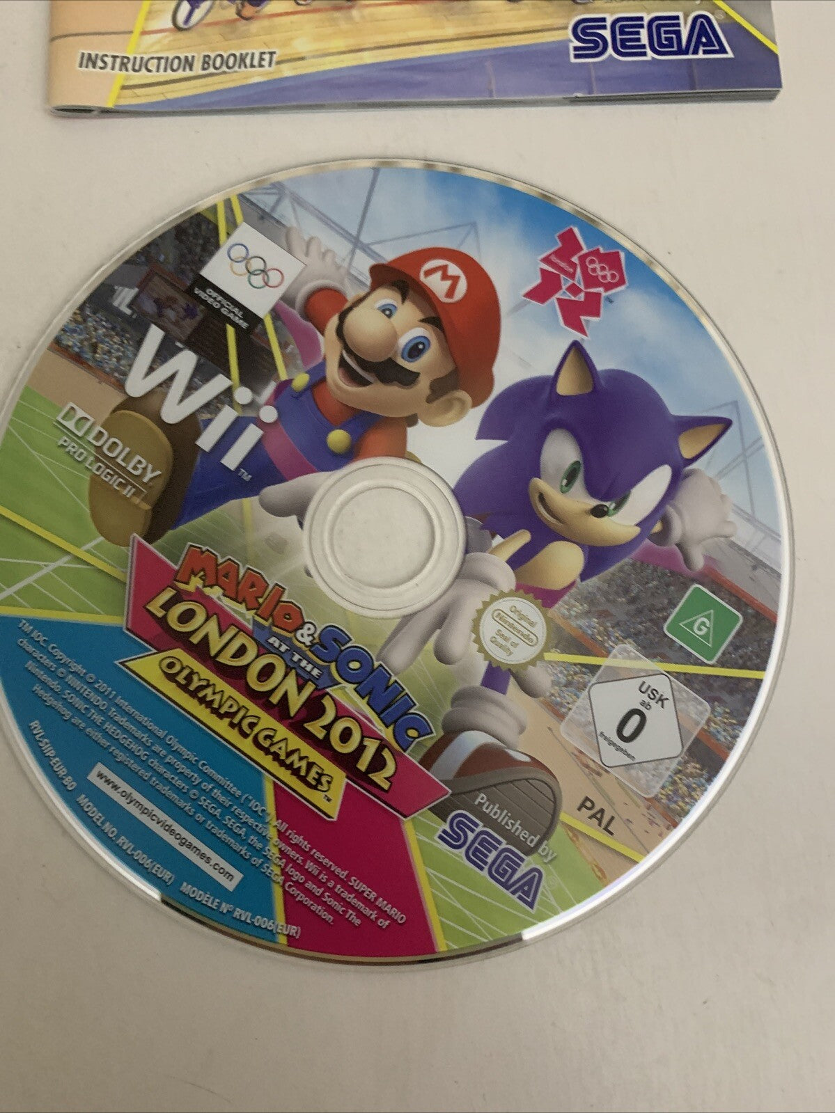 Mario & Sonic At The London 2012 Olympic Games Nintendo Wii PAL Game Complete