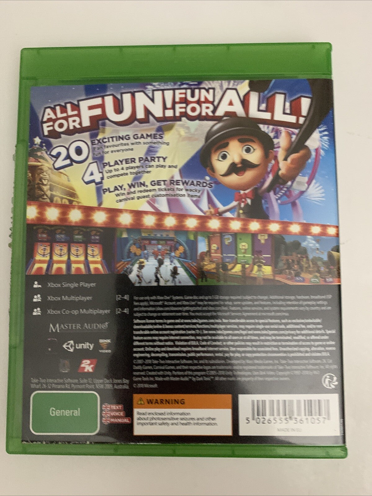 Carnival Games : 20 Games Microsoft Xbox One 2018 Game Complete