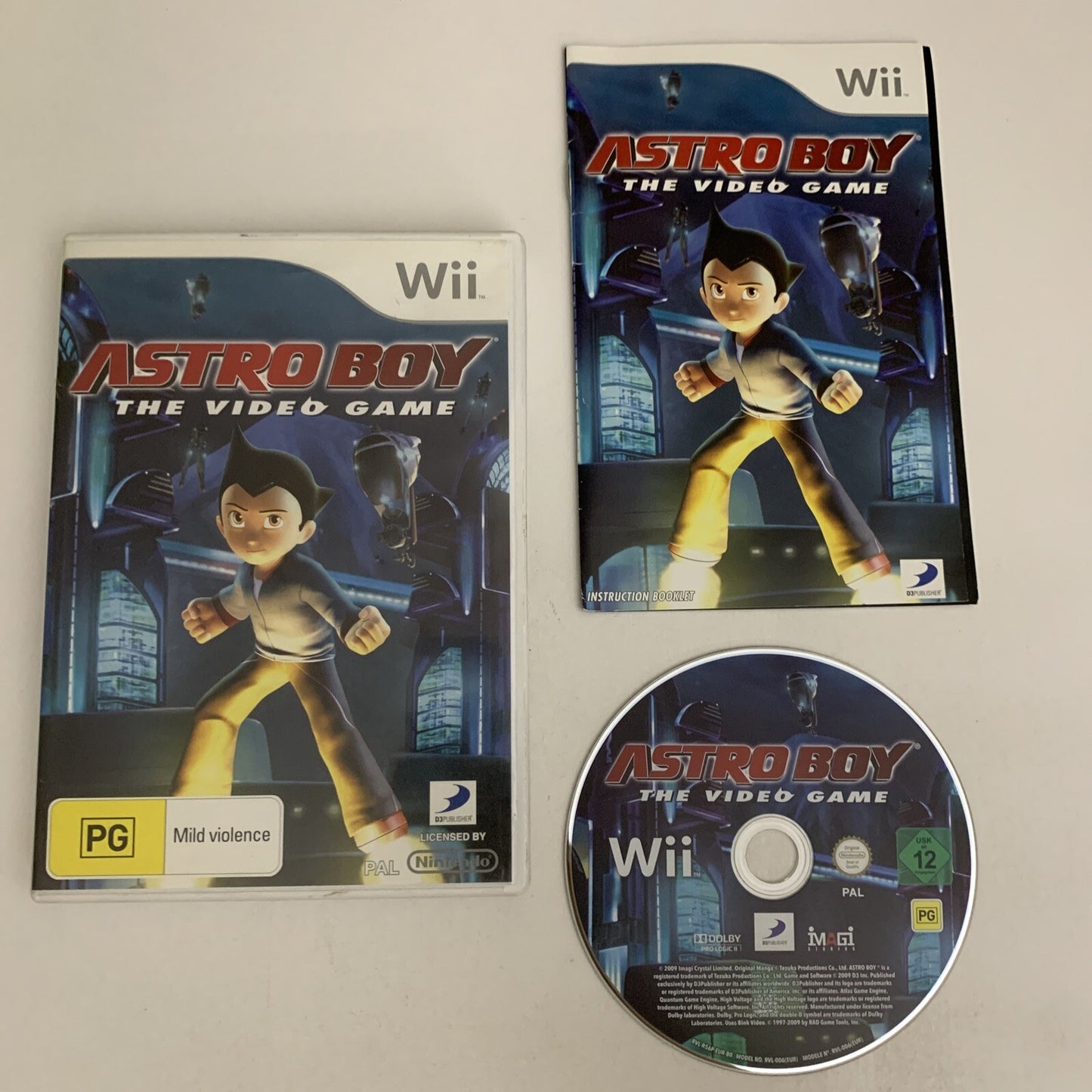 Astro Boy: The Video Game Nintendo Wii 2009 Game Complete