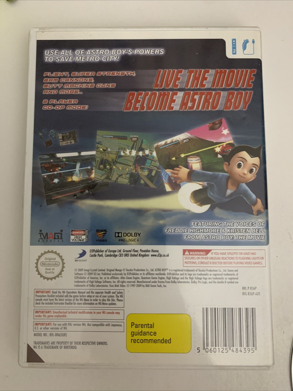 Astro Boy: The Video Game Nintendo Wii 2009 Game Complete